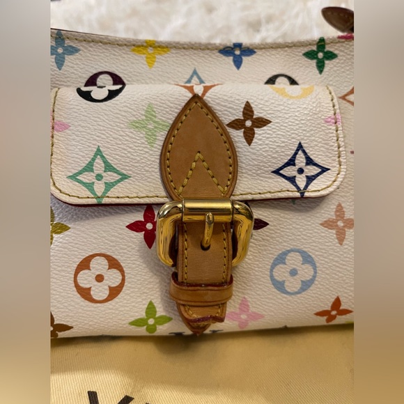 🔥FLASH SALE🔥Preloved LOUIS VUITTON Pochette Eliza in White Multicolour Monogram - Picture 7 of 11